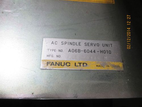 FANUC A06B-6044-H010 SPINDLE SERVO UNIT