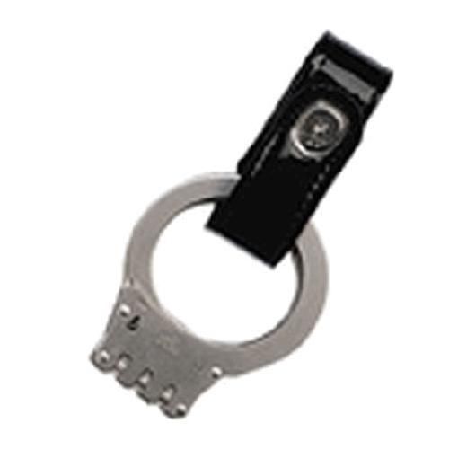 Boston Leather Handcuff Strap, Black Plain #5519-1