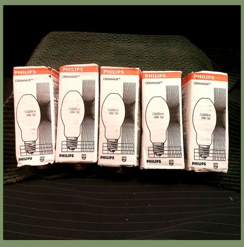 5-lot philips ceramalux high pressure sodium 100w bulbs ~ c100s54/m ~new package for sale