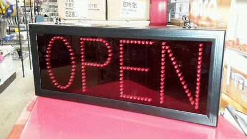New Commercial PowerSmart Millennium &#034;Open&#034; Sign (Flashing Red Lights)
