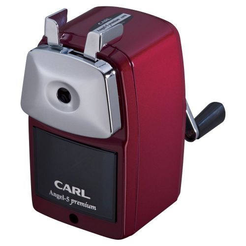 Carl angel-5 premium hand-cranked pencil sharpener  a5pr-r red made in japan f/s for sale