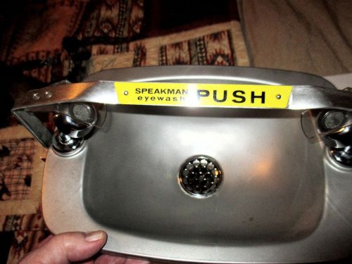 Speakman eyewash station sink  stainless steel. for sale