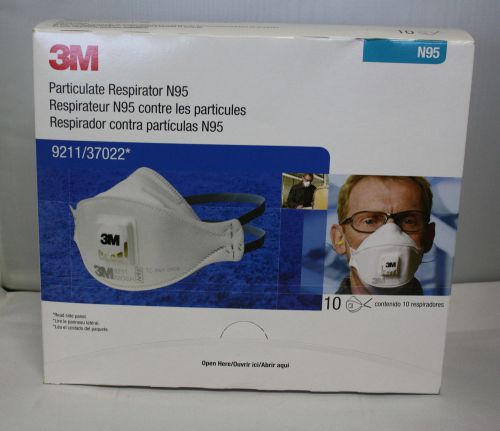 3M Particulate Respirator 9211/37022(AAD)  N95 (Pack of 10) individually sealed