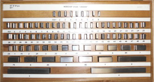 81 PC SET OF Workshop Grade GAUGE BLOCKS WITH CASE - Very Good Condition!