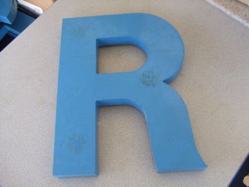 Indoor/Outdoor Industrial Blue  Metal Channel Letter Gemini Inc  Letter  R