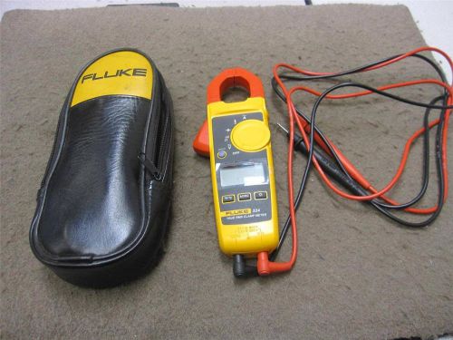 FLUKE 324 TRUE-RMS CLAMP METER GREAT CONDITION W/ CASE