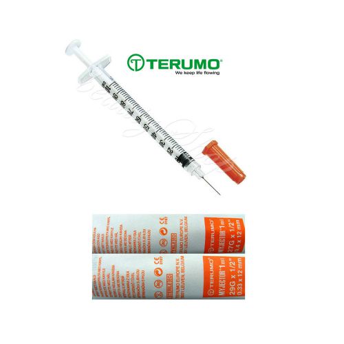 Terumo myjector u-100 hypodermic sterile syringe 1ml with needle 27g / 29g (x10) for sale