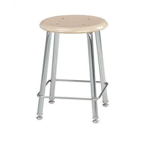 Virco Height Adjustable Stool with Saddle Seat Navy 18&#034;