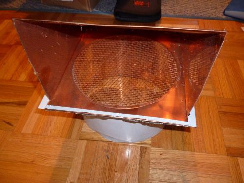 8&#034; Copper Vent for Exterior Wall-With Screen/No Damper- New