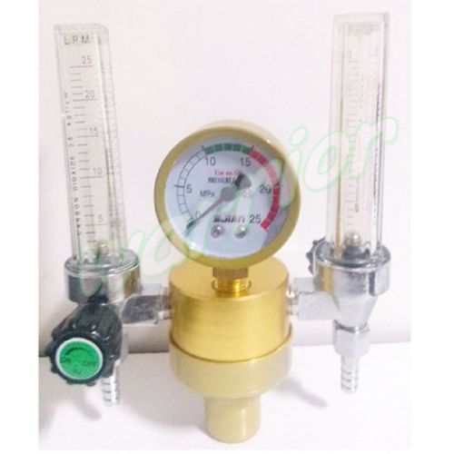 Dual flow ar regulator argon gas flowmeter for tig welding for sale