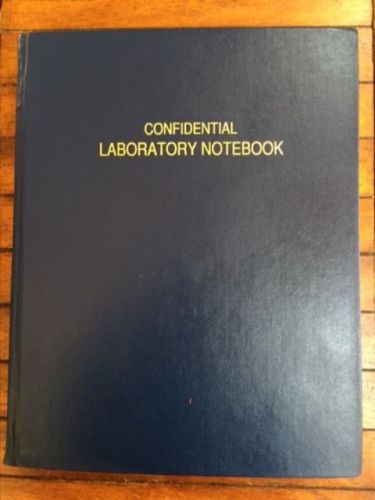 New!  Laboratory Notebook Confidential Blue