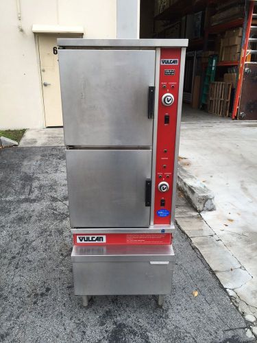 Vulcan VSX10GC Double 2 Half Size Convection Gas Steamer Steam Cooking Oven