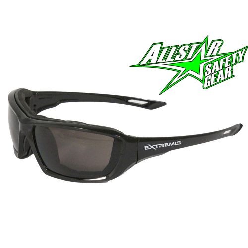 Extremis anti fog smoke lens foam padded lined safety glasses xt1-21 motorcycle for sale