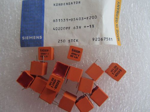9x Siemens KS series CAPs 40.2nF 0.040uF 1% HQ Polystyrene Film Audiophile Caps