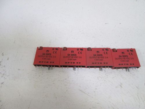LOT OF 4 OPTO 22 OUTPUT MODULE (RED) G4 ODC5 *USED*