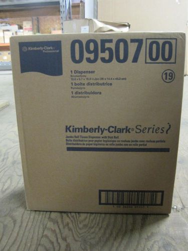 KIMBERLY-CLARK JUMBO ROLL TISSUE DISPENSER W/ STUB ROLL 09507 - SMOKE/GREY