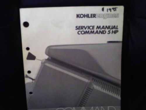 Kohler Engines Service Manual Command 5HP 1989 PB Good