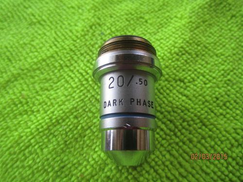 microscope objectives 20/.50 Dark Phase Plan Achor Made in U.S.A