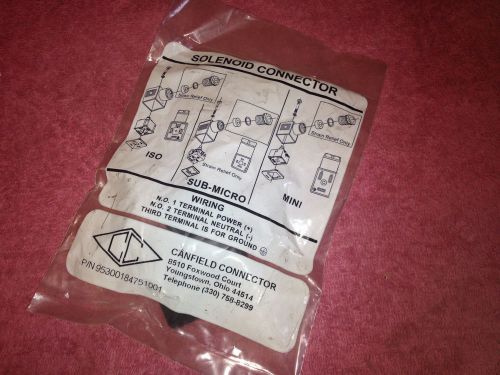 ***NEW*** CANFIELD ISO SUB-MICRO MINI SOLENOID CONNECTOR  P/N 95300184751001