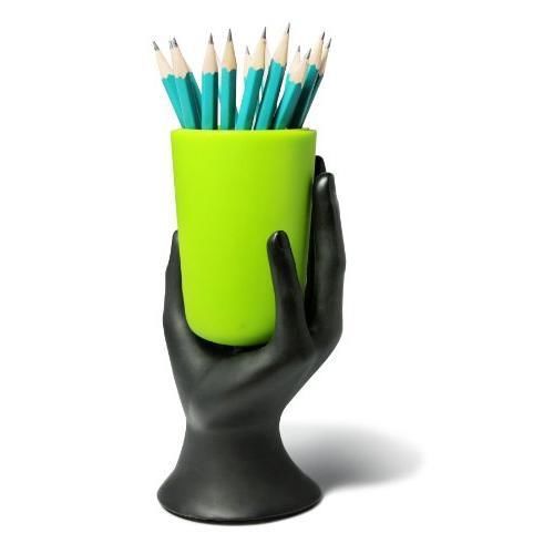 HAND CUP PEN / PENCIL HOLDER by LilGift (Green) New