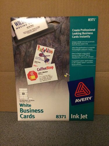New Avery 8371 White Business Cards Inkjet