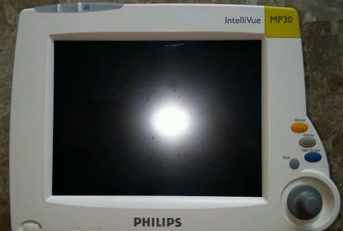 Philips Intellivue MP30 Patient Monitor w/M3001A MMS Modulе and BP, O2 , ECG cab