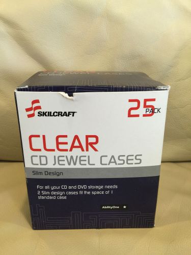 Skilcraft Slim Design Cd Jewel Case Clear 25 pack