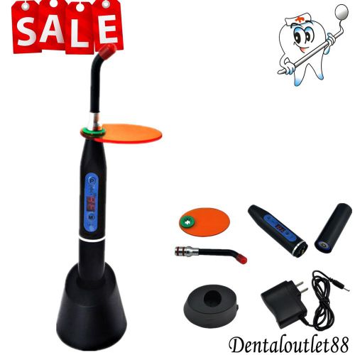 Promotion!! dental 5w wireless cordless led curing light lamp 1500mw - black for sale