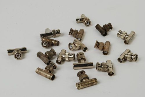 Lot of 16 Female BNC to Male BNC 3 Way Connector