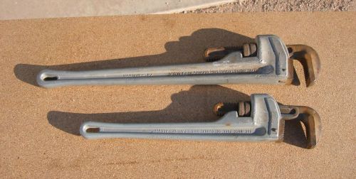 Ridgid 818 &amp; 824 aluminum pipe wrenches for sale
