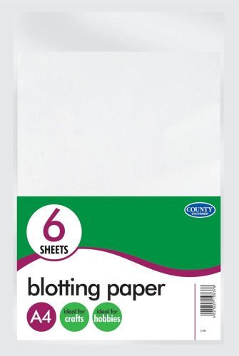 A4 Blotting Paper - 6 Sheets - Hobbies Craft Blot Fountain Ink Pens Writing