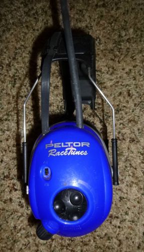 RaceTunes Blue Peltor Headphones  Hearing Protector   AM/FM Digital Tuner