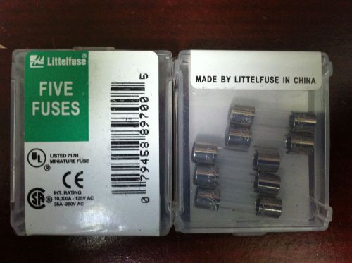 Lot of 3 Littelfuse 0.100A 250V LF235.100 Fast Acting Fuse 5-Pack 0235.100V