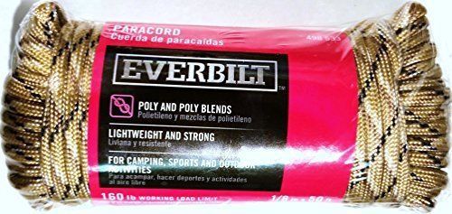 NEW 1/8 in. x 50 ft. Paracord in Tan - Everbilt -12755