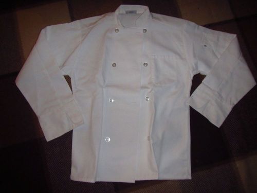 Uncommon Threads White Chef Coat Long Sleeve 8 Buttons. Size Small