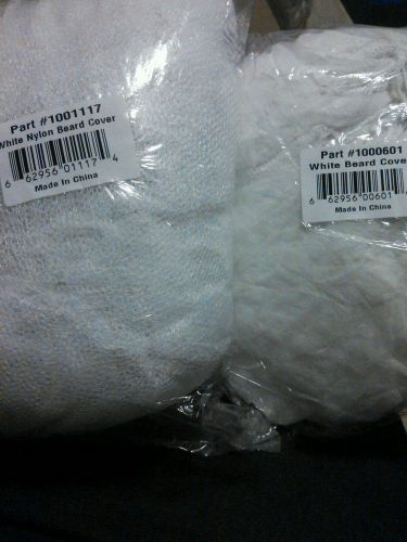 100 white nylon beard cover and 100 white beard covers new in sealed package for sale