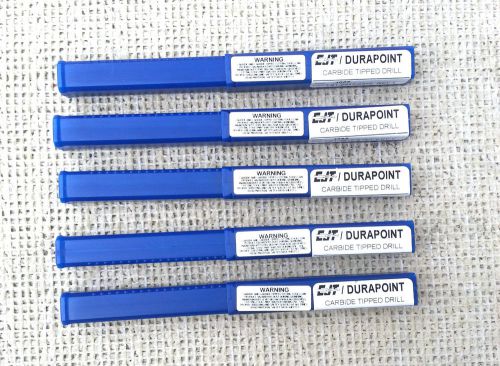 5- CJT Durapoint Carbide Tipped Drills .4062&#034; (13/32&#034;) **NEW*