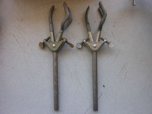 Precision - collection of two (2), used, large, 3-fingered lab clamps