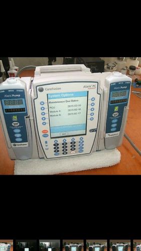 Alaris pcu 8015 iv pump controller w/ 2 8100 lvp module/drug library/excellent for sale