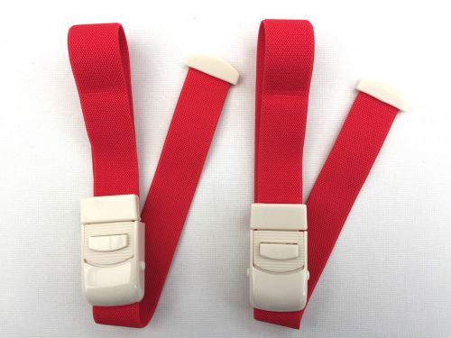 PACK of 2 RED HIGH QUALITY MEDICAL TOURNIQUETS  QUICK&amp;SLOW RELEASE