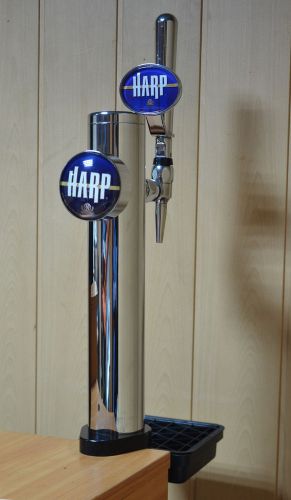 Beer Tap Faucet Draft Single HromeTower keg Kegerator Lights Logo Harp