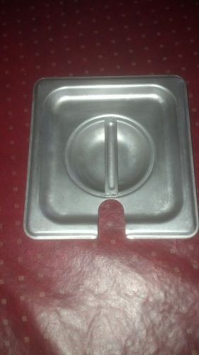 Slotted Stainless Steel Steam Table Pan Lids 1/6 Size