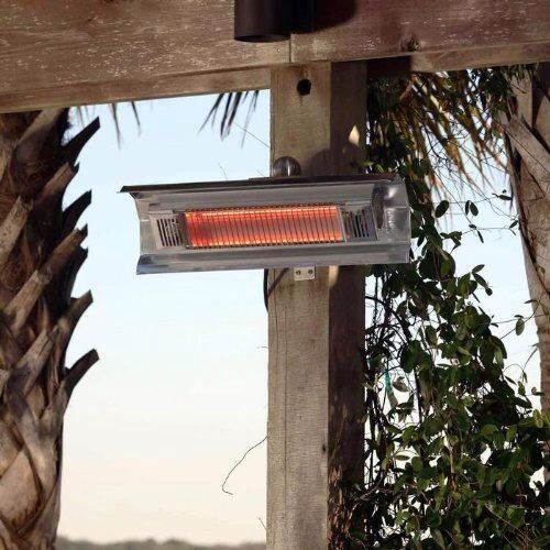 Indoor Outdoor Infared Patio Heater  New!! Restaurant Outdoor Silver