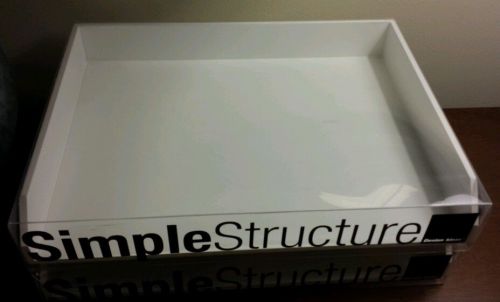 NEW design ideas SIMPLE STRUCTURE LETTER TRAY WHITE stackable desk organizer