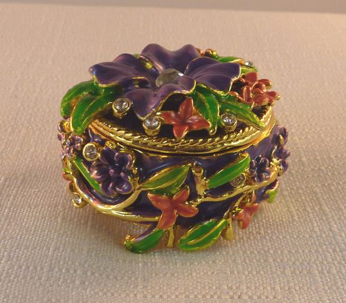 Flower/Leaf/Crystal/Enamel/Yellow Base Metal Multicolour Accessorie/Jewel Box