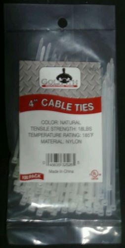 Goliath Industrial Tools 4&#034; Cable Ties 100 Pack
