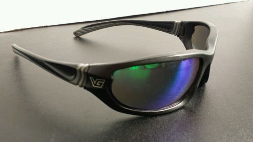 Venture Gear Ocoee Safety Sunglasses Black Frame Green Mirror Anti-Fog Lens
