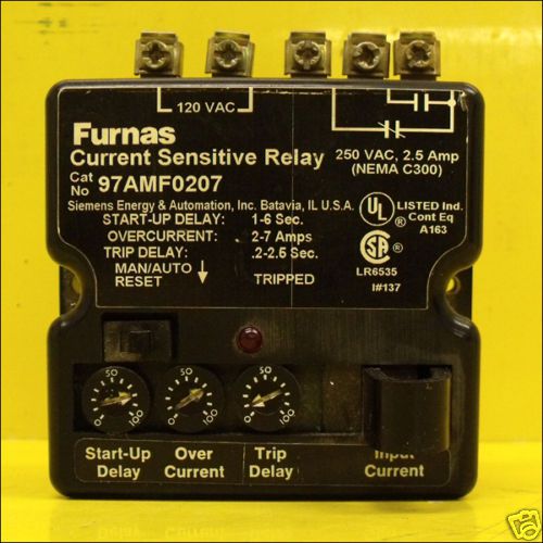 Siemens furnas 97amf0207 current sensitive relay for sale
