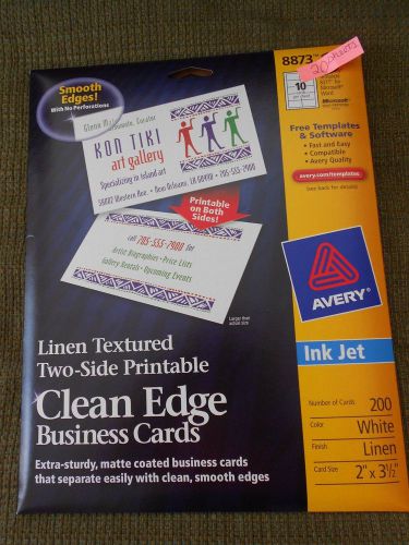 Avery Clean Edge Business Cards.8873 Linen