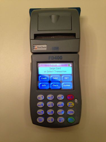 First data fd 400 wireless terminal - first data touch screen / color screen for sale